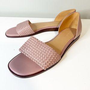 Madewell Nelda Warm Thistle D’Orsay Woven Leather Flat